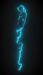 Illuminated map outline