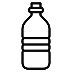 Outline and glyph style water bottle icon set