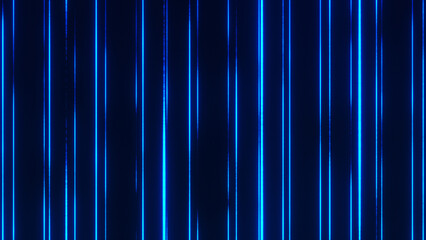 Thin glowing vertical lines in blue tones on black background