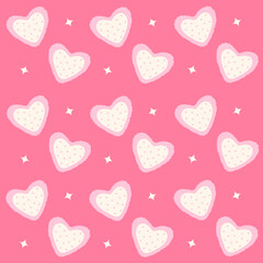 Cute heart seamless pattern design for Valentine's day background.