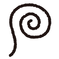 ぐるぐる、モヤモヤのマーク。不安、悩み、困惑などのネガティブな感情のアイコン。ベクターイラスト素材。