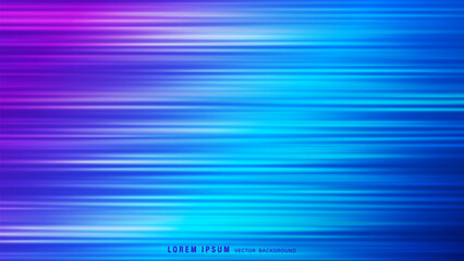 Futuristic digital light abstract background features dynamic horizontal motion blur effect with smooth gradient from blue, cyan, and purple