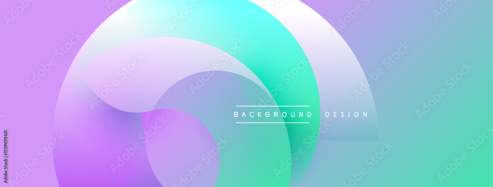 Poster abstract fluid shapes overlap. pastel colors blend, creating soft gradients. modern design element f