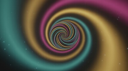 Vibrant Multicolored Hypnotic Spiral Tunnel into Cosmic Depths