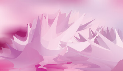 Abstract pink floral pattern with hearts, perfect for Valentine's Day or a romantic wallpaper design