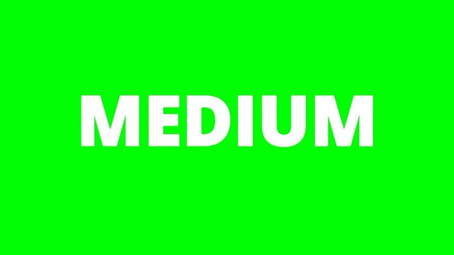 Medium text green screen animated video