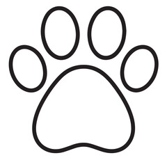 Minimalist Black and White Vector of Animal Paw Print – Simple and Clean Graphic Illustration © Yousuf