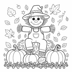  fall outline, fall coloring page, fall coloring, summer coloring, kawaii animal coloring, outline, illustration, cute coloring book cover, cover, cute kids illustration, cartoon cover, cartoon illust