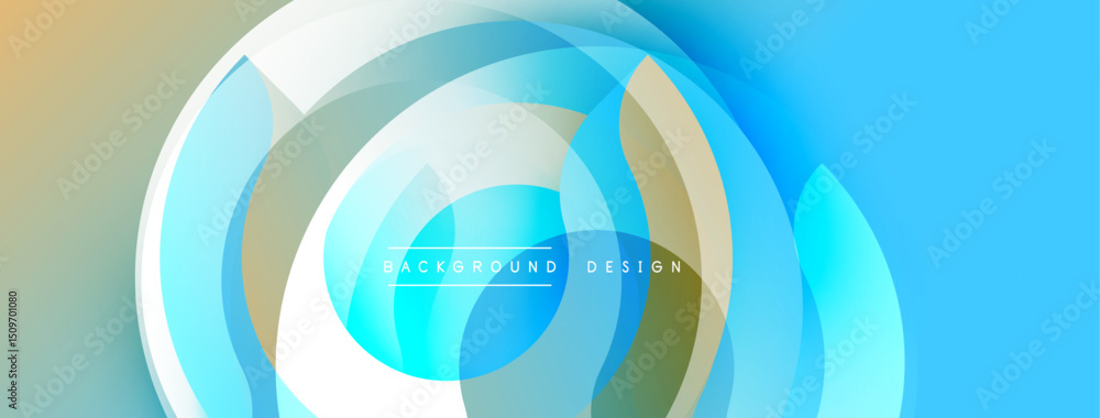Poster abstract fluid shapes, blue tones dominate. gradient background creates dynamic visual effect. moder