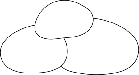 stone gardening illustration element outline