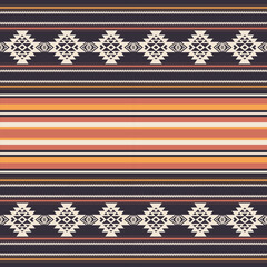 Traditional aztec southwest stripes pattern. Vector aztec southwestern Navajo stripes seamless pattern. Ethnic geometric pattern use for fabric, textile, home decoration elements, upholstery, etc.