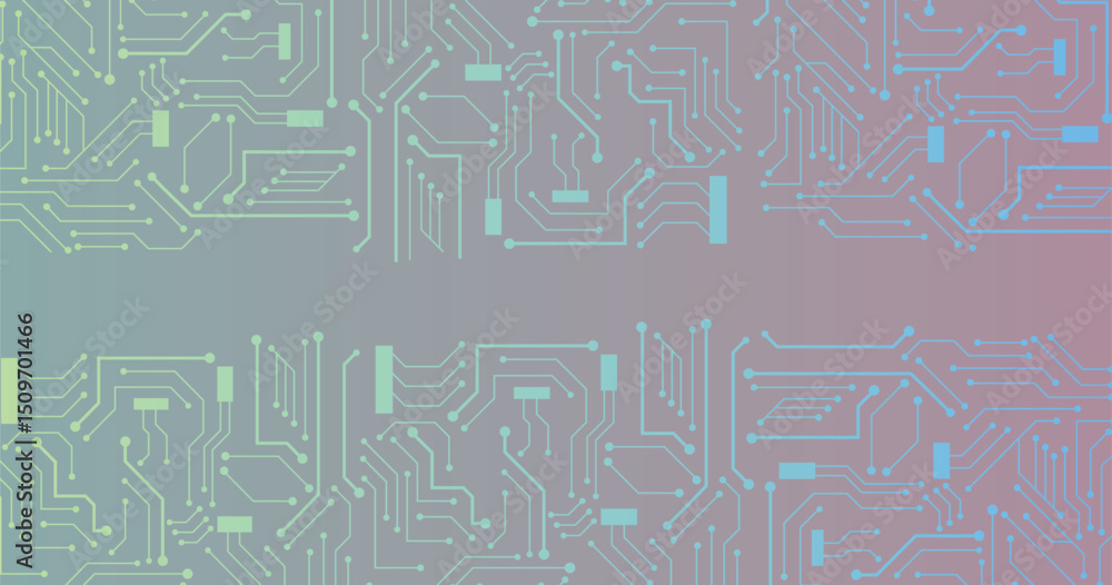 Poster high tech technology geometric and connection system background with digital data abstract.