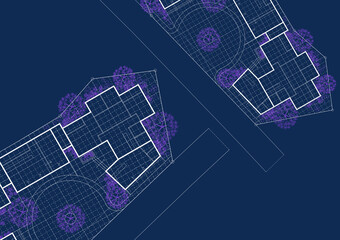 Floor plan designed building on the drawing.