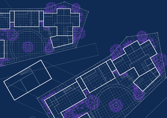 Floor plan designed building on the drawing.