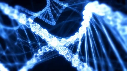 Abstract blue dna background - Powered by Adobe