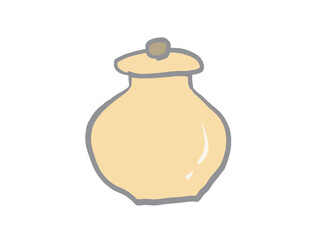 Illustration of the medicine jar held by Yakushi Nyorai
