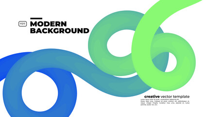 Abstract Color Gradient Swirl Shapes Set. Vector Graphic with Wavy Lines in Blue Colors. Colorful Fluid Wave Pattern. Squiggly Design Element.Wavy shape with Colorful gradient. Vector illustration.