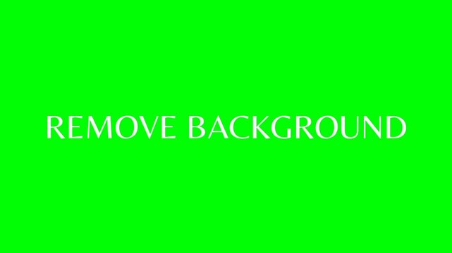 Remove background text green screen animated video