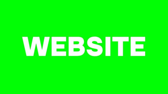 Website text green screen animated video