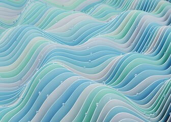 3D rendering wave pattern abstract background