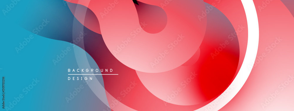 Leinwandbilder abstract fluid shapes, vibrant colors blend. modern design, smooth gradients create dynamic composit
