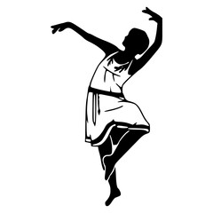 ancient dancer stencil art