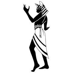 stylized ancient Egyptian deity vector