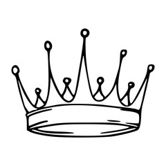 simple hand-drawn crown vector art