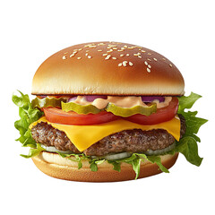 a patty burgur with vegetable