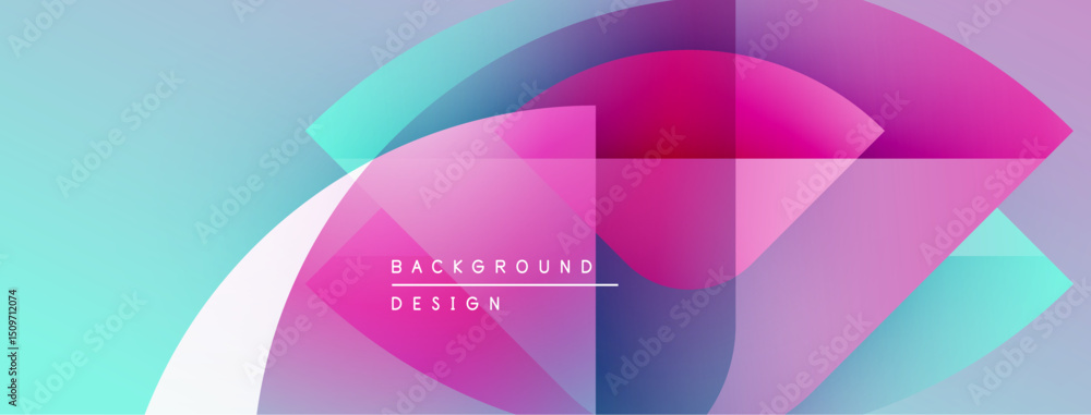 Aufkleber Abstract fluid shapes, vibrant colors blend. Modern design, gradient effect creates dynamic visual impact. Text reads background design.