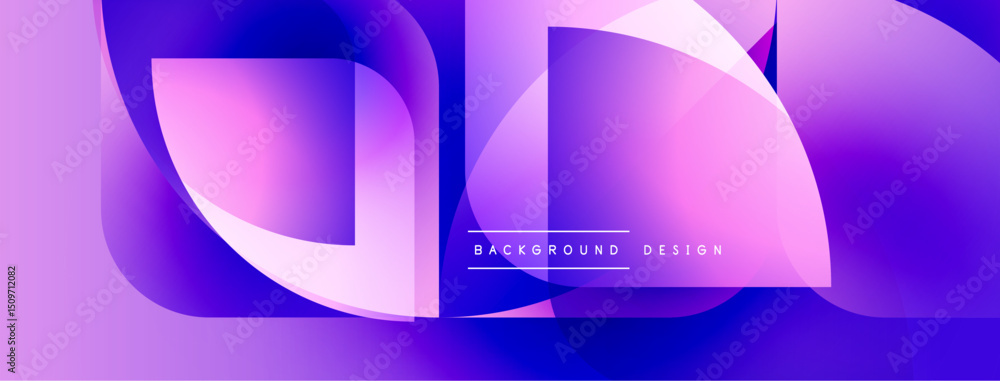 Aufkleber abstract fluid shapes, vibrant purple hues, modern design. gradient colors create dynamic visual eff