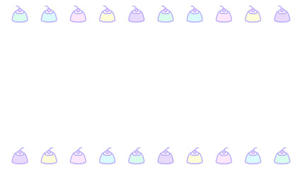 カラフルさくらんぼゼリーパターンフレーム⭐︎PNG