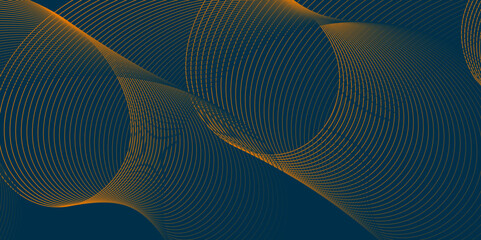 Futuristic technology abstract blend background with dark and bright color line glowing curve wave pattern, minimal wavy line background with geometric shape and dynamic color on dark texture design.