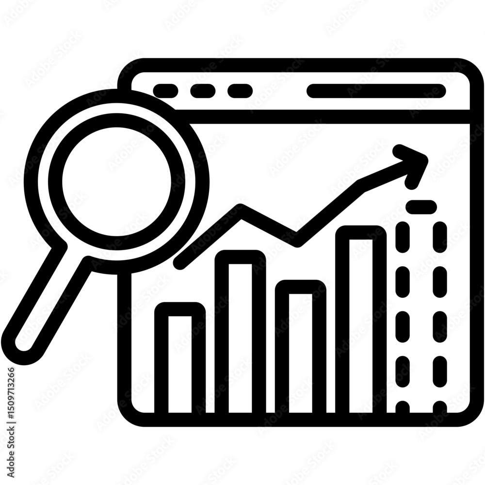 Poster predictive analytics icon