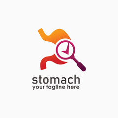 stomach and check logo concept, medical and technology logos, people healthy icon design