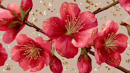 cherry blossom, flower, pattern, floral, seamless, vector, illustration, nature, spring, blossom, design, wallpaper, decoration, flowers, pink, cherry, tree, art, leaf, beauty, plant, texture, branch,