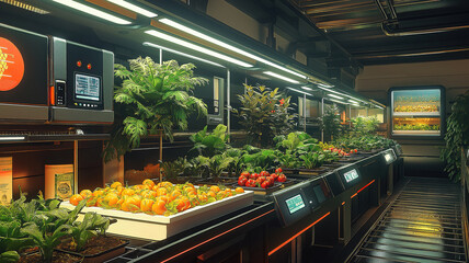 Sustainable food production in a fully automated indoor farm with robotics and IoT sensor technology