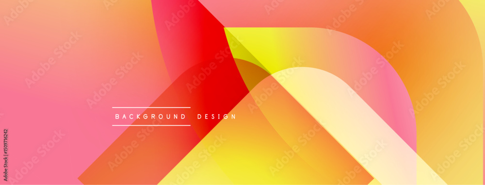 Leinwandbilder Vibrant abstract shapes overlap. Warm color gradients create dynamic visual effect. Modern design element for backgrounds.