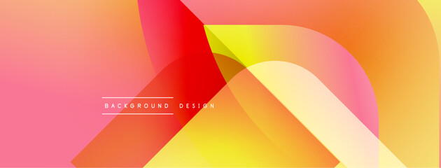 Vibrant abstract shapes overlap. Warm color gradients create dynamic visual effect. Modern design element for backgrounds.