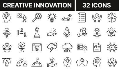 Fototapeta premium Creative Innovation Icon Representing Ideas, Imagination, and Technological Advancement