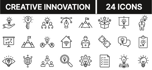 Creative Innovation Icon Representing Ideas, Imagination, and Technological Advancement
