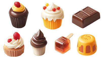 set of chocolate cupcakes