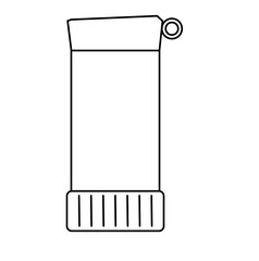 Hand drawn reusable water bottle illustration