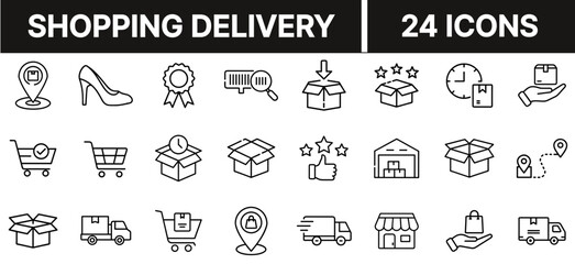 Shopping Bag with Delivery Symbol Representing Online Purchase and Fast Shipping