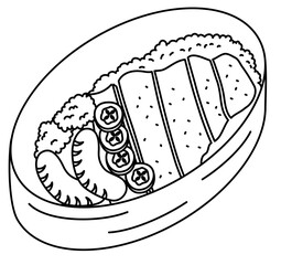 Lunch box vector icon, Lunchbox set with healthy food