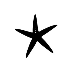 Fototapeta premium A Clean Vector Art Piece of a Resting Starfish in a Detailed Side Profile