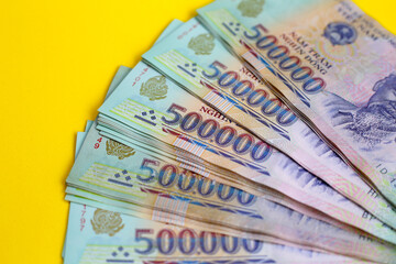 Five hundred thousand dong banknotes