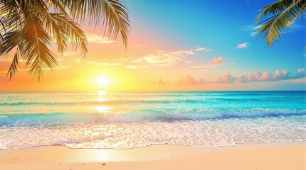 Fototapeta premium Creative Summer Layout with Ample Copy Area