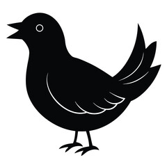 Pickle Bird Silhouette Vector Illustration