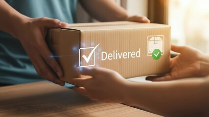 Package Delivery Online Shopping Technology Digital ECommerce Logistics Hand Box
